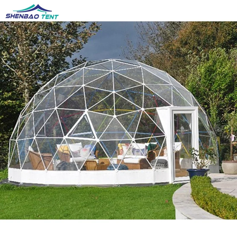 Курорт купол под заказ стальной Igloo палатка Кемпинг теплица