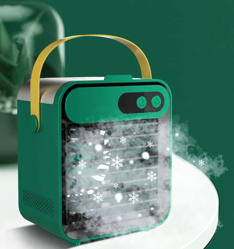 Desktop portable mist fans with phone holder makeup mirror water spray multi function 3 in 1 rechargeable mini desk fan