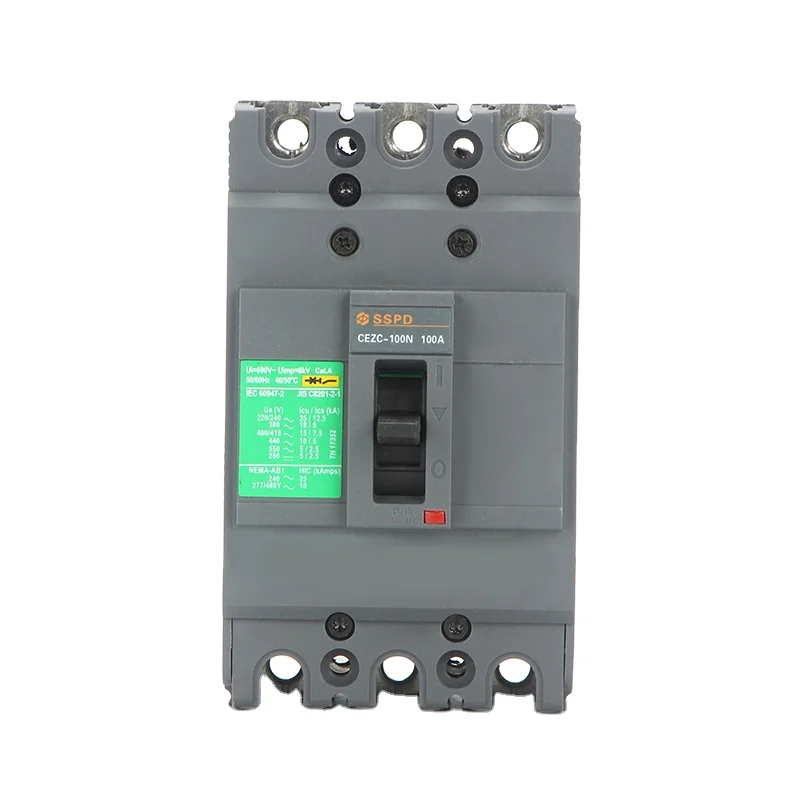 Низковольтное оборудование Лидер продаж shendian электрические SSPD CEZC-100 3P AC 440 В формованном корпусе 15-100A автоматический выключатель в