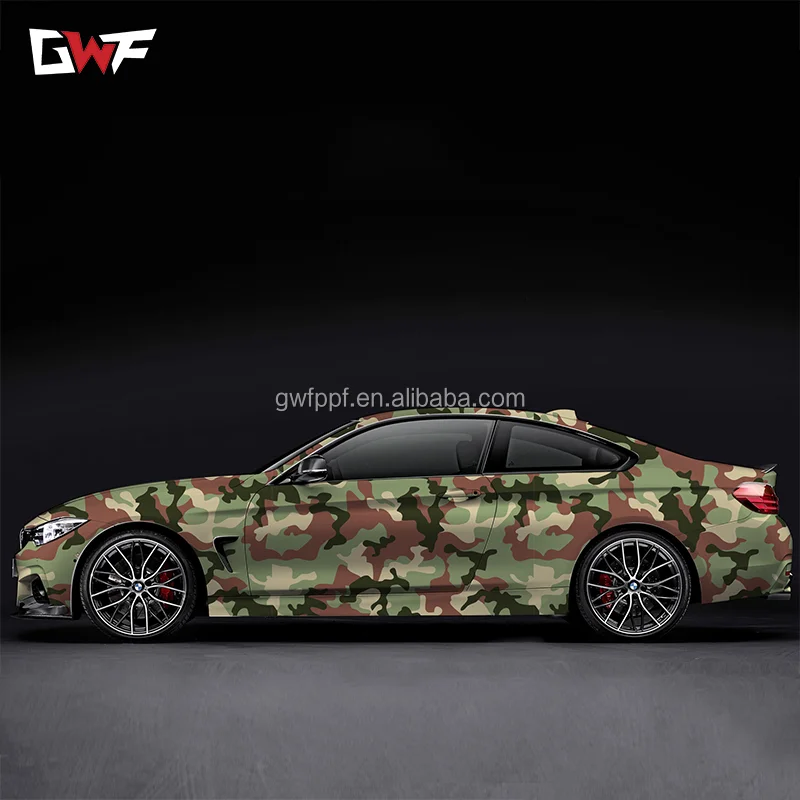 GWF Green Army Camo Camouflage Car Vinyl Film Sticker DIY Motorcycle Automobiles Accessories Decorate Sticker vinilos para autos