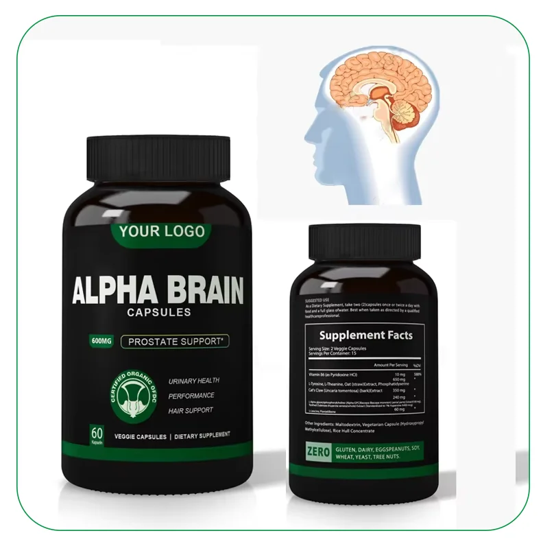 Natural Premium Nootropic Capsules Brain Supplement Focus Good Memory Alpha Brain Capsules For Concentration Brain