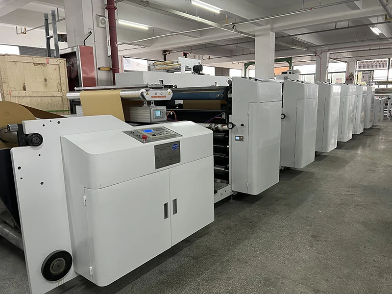 Full servo motors adhesive labels plastic film flexographic printer UV IR 1000mm 6 colors flexo printing machine