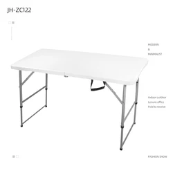 Mesas Plegables Multipurpose Plastic 4ft Rectangle Portable Black Fold-in-Half Folding Table With  Design