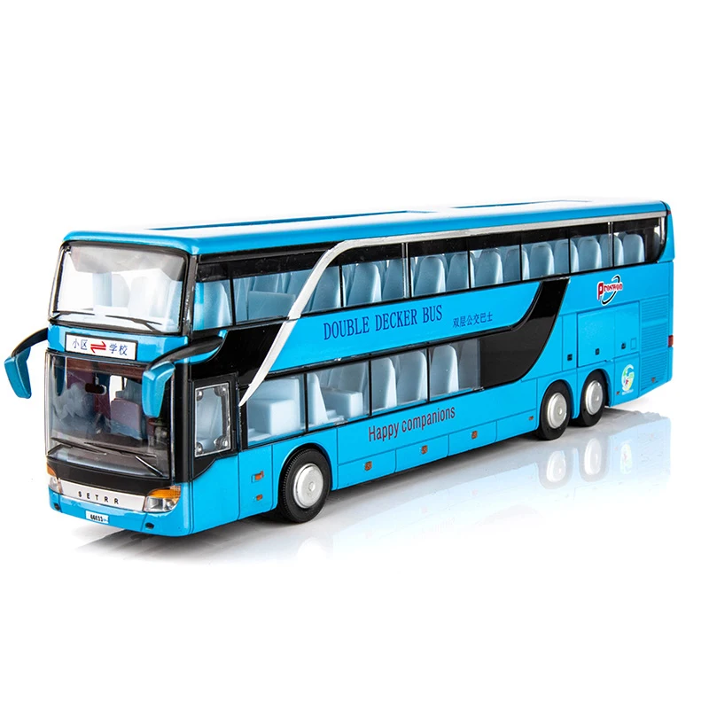 Hot selling 1:32 high quality Double Layer Alloy Car Bus Diecast Toy Bus Model Diecast Bus For Gifts