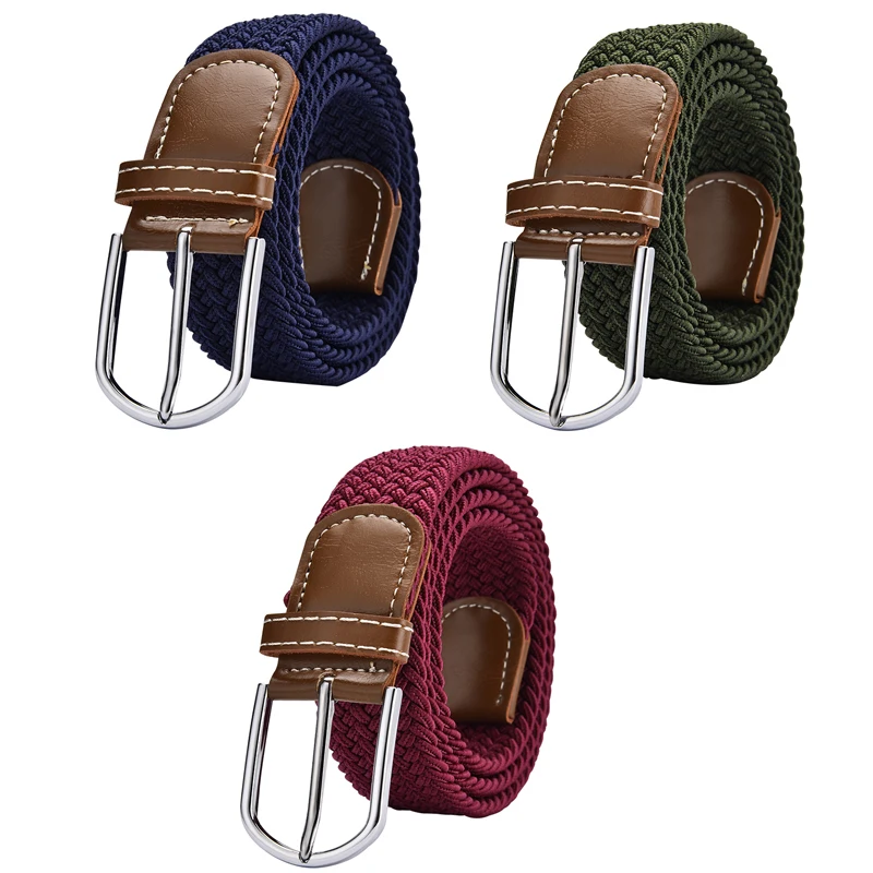 Заводская распродажа, эластичный плетеный модный эластичный тканый ремень, индивидуальный дизайн, Холщовый тканый ремень для мужчин и женщин