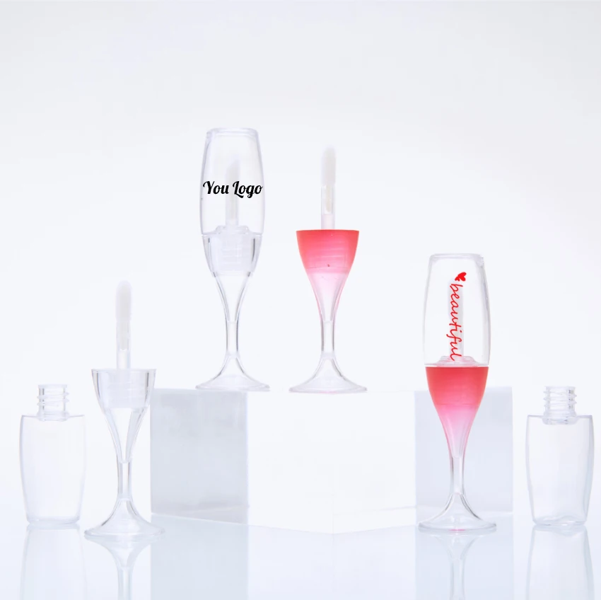 8ml Wine Glass Lipgloss Tube Wholesale New Style Lip Gloss Containers Tube