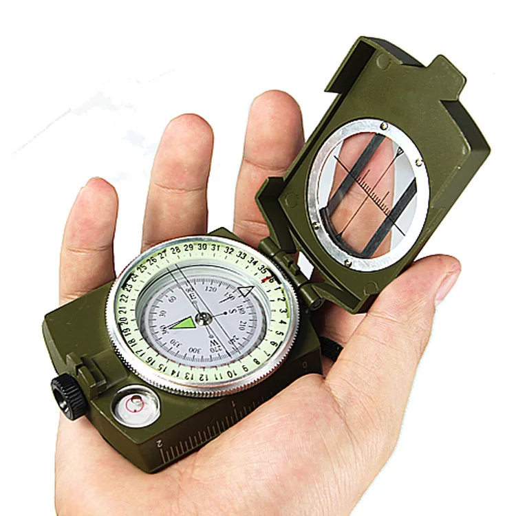 Outdoor vintage mirror geological precision tactical travel plotting survey clinometer compass