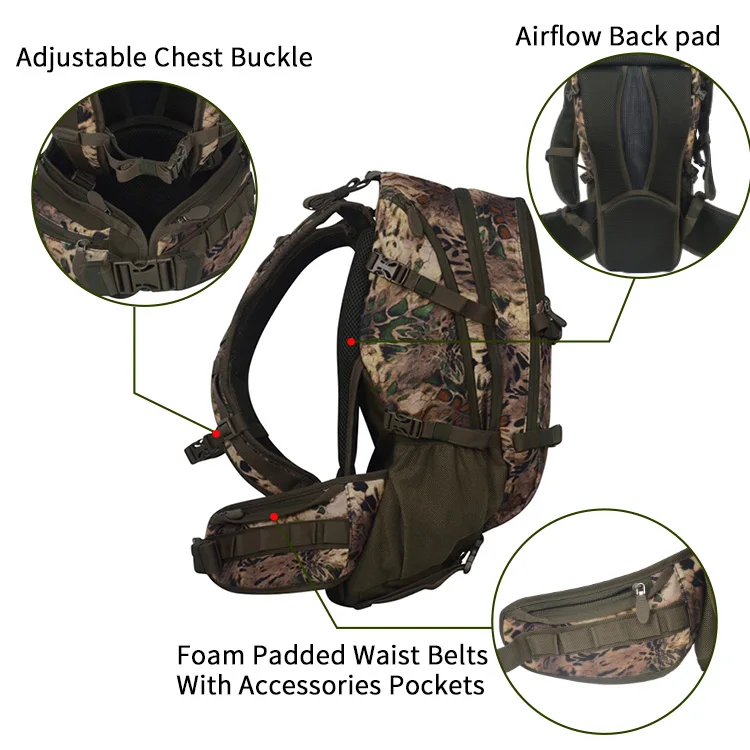 High quality hunting bag Prospector Pack Camouflage Gear Rain Cover Camo hunting backpack