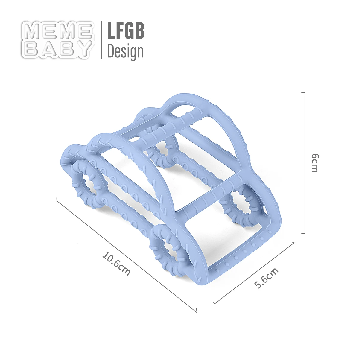 BPA Free Pure Food Grade Material Baby Teethers Teething Organic Car Silicone Baby Teether Chew Toy Ring Baby Soothing Molar Toy