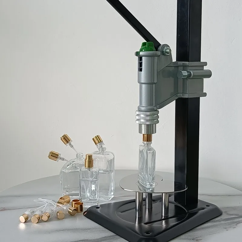 Wholesale 13mm 15mm Perfume Spray Pump Bottle Crimping Collaring Manual Capping Machine Snap Cap Sealing Press Machine