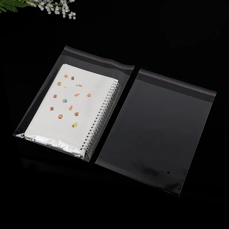 Custom plastic shirt bag with clear and self sealing adhesive clear plastic opp bags for clothing packaging