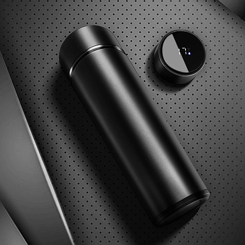 500ml Intelligent Digital LED Temperature Display Water Bottles Cup Flask Tea Infuser Vacuum Insulated Thermos Bottle