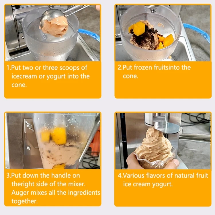 High Quality Yogurt Frozen Fruit Ice Cream Mixer Fruit Ice Cream Frozen Yogurt Mix Blender Yogurt Ice cream Blender machine
