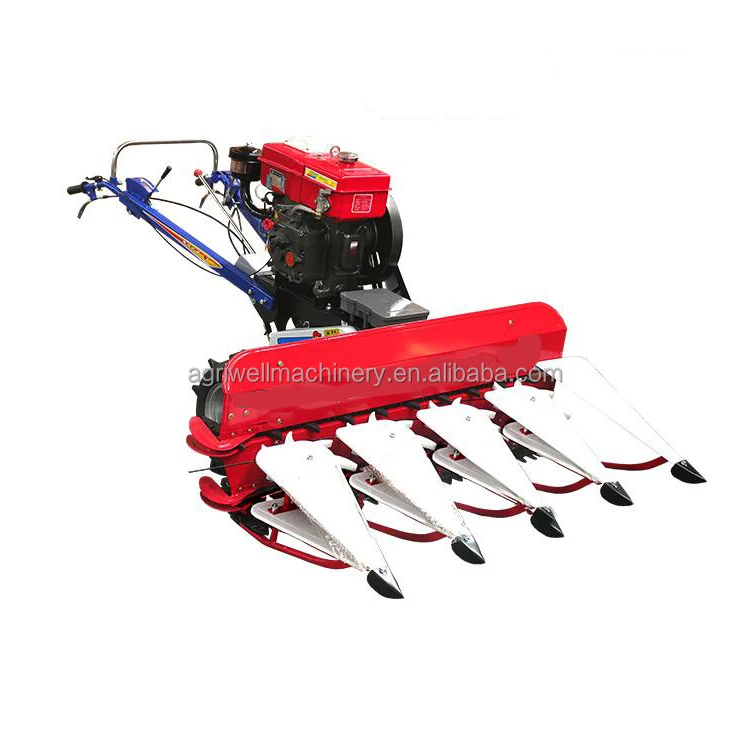 Mini Rice Paddy & Wheat Reaper Harvester Engine-Fueled Combine Corn & Grain Harvester for Farm Use Tractor-Driven