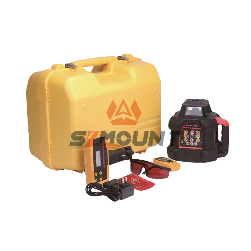 SZMOUNT MLR-02R 10mw Red Beam Rotary Laser Level, Rotary Laser With Remote control and Receiver,Self-Leveling Rotary Laser Level