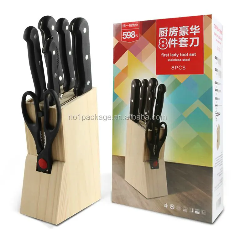 3.65 Dollars Model YH-HY002 Wholesale Good Quality Stock Ready 8pcs in one set of kitchen knife