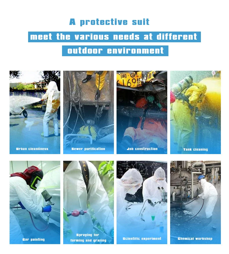 Customization  High Quality Disposable Coveralls Microporous Coverall Work Wear Suit Beautiful Price Factory Wholesale