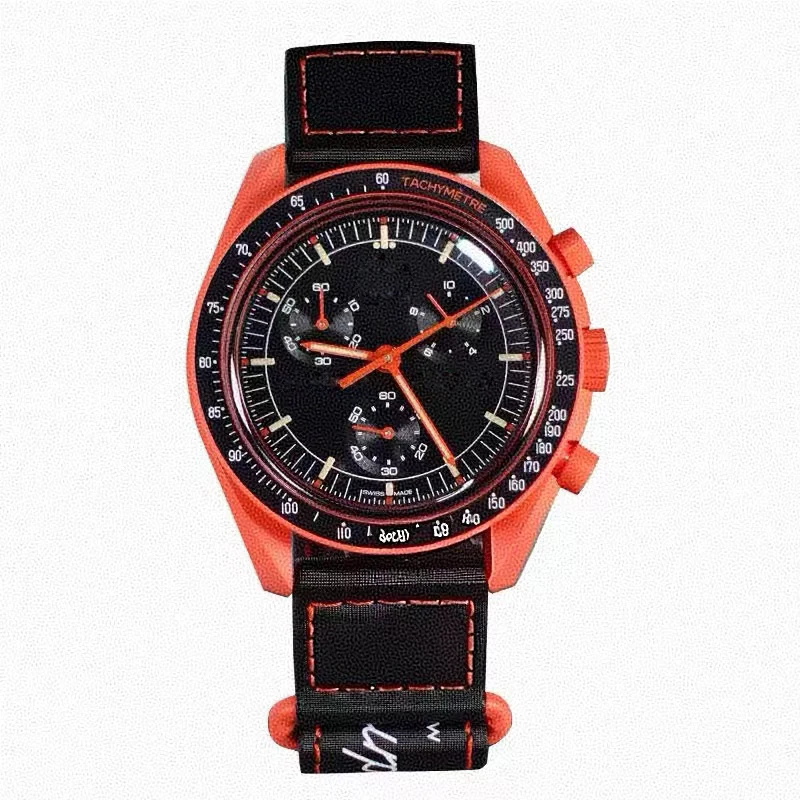 2024 Latest White Planet New Moon Watch for Men Automatic Mechanical Bioceramic Quartz Black Variant Ocean wrist watch OEM
