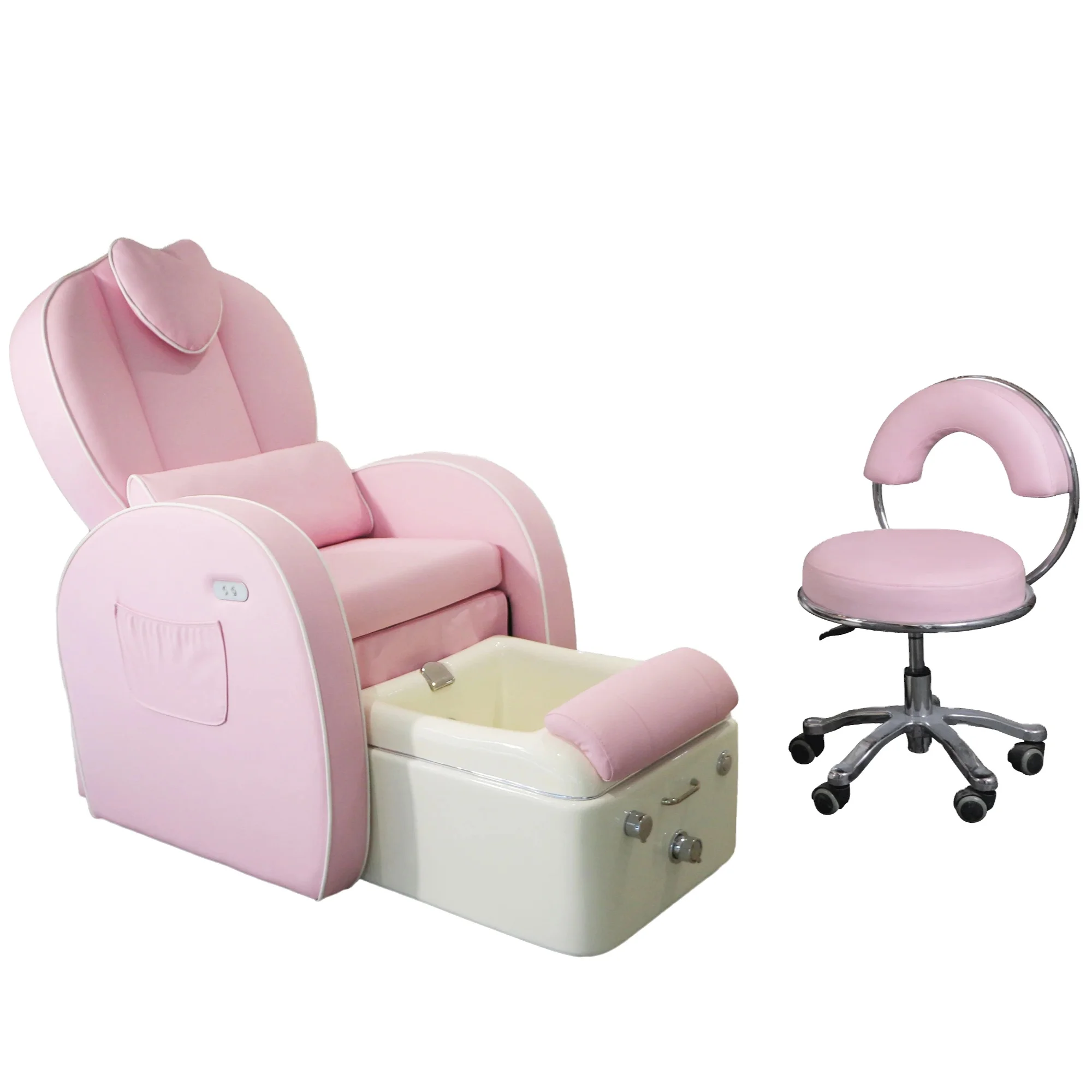 Healthtec beauty pink salon chairs salon furniture modern manicure electric massage pedicure chairs luxury pink sets