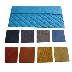 Custom Color Braided PU Synthetic Leather Handbag Material For Lady Bag
