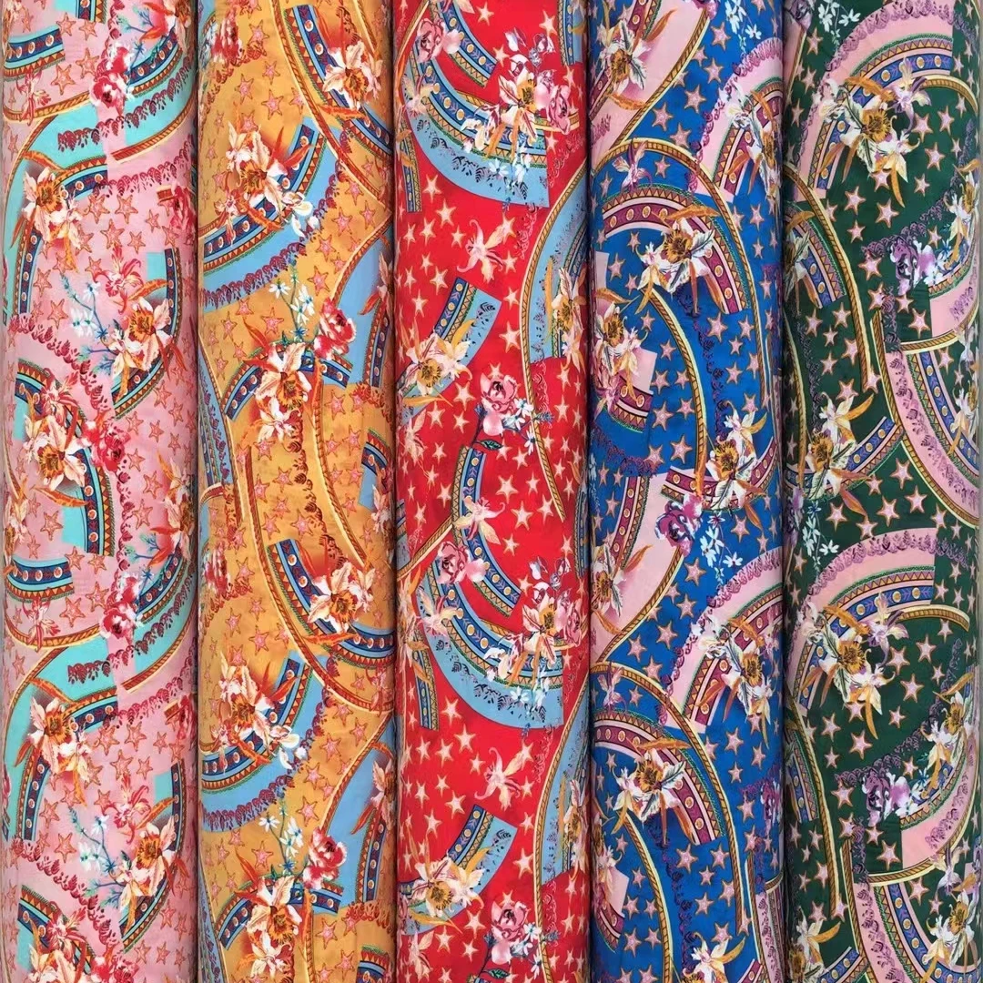 4 Way Stretch Nylon Spandex Fabric For Swimwear Sports Plain Color Printing Fabric