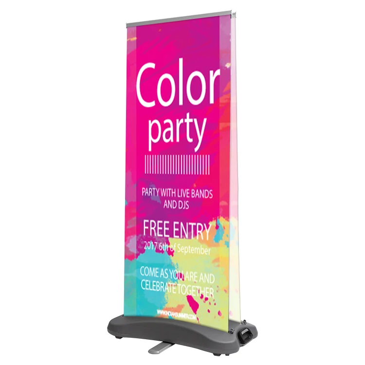 Outdoor portable display wind resistance waterbase pull up retractable banner stand
