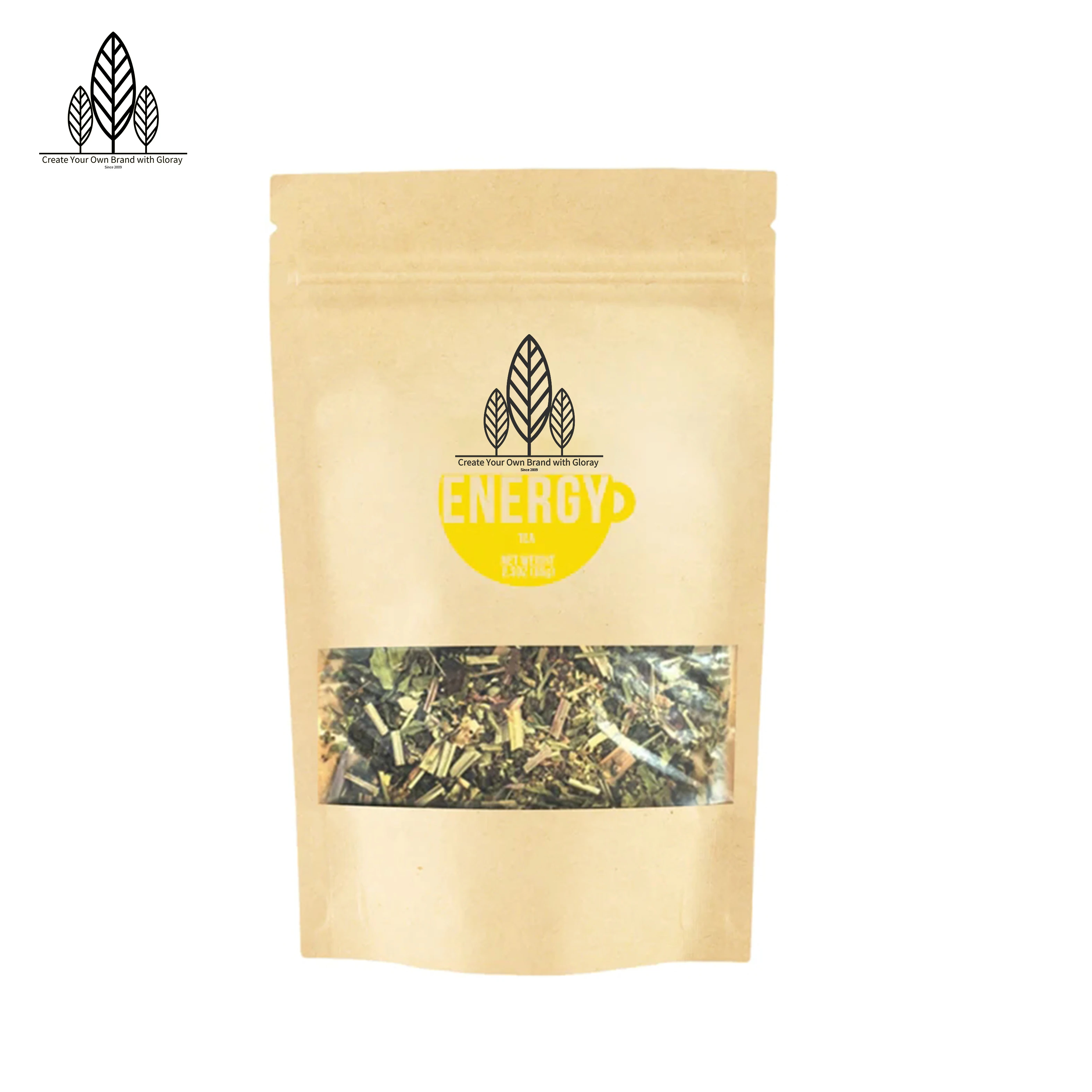 Energy Tea Blend Natural Herbal Ingredients Strength + Vitality Tea  Factory Price OEM Energy Booster Yerba Mate Teatox