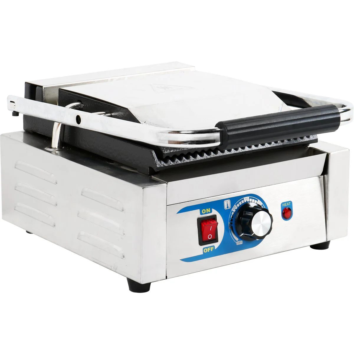 Steak plate furnace electric griddle fry machine all ribed Sandwich Grill Panini