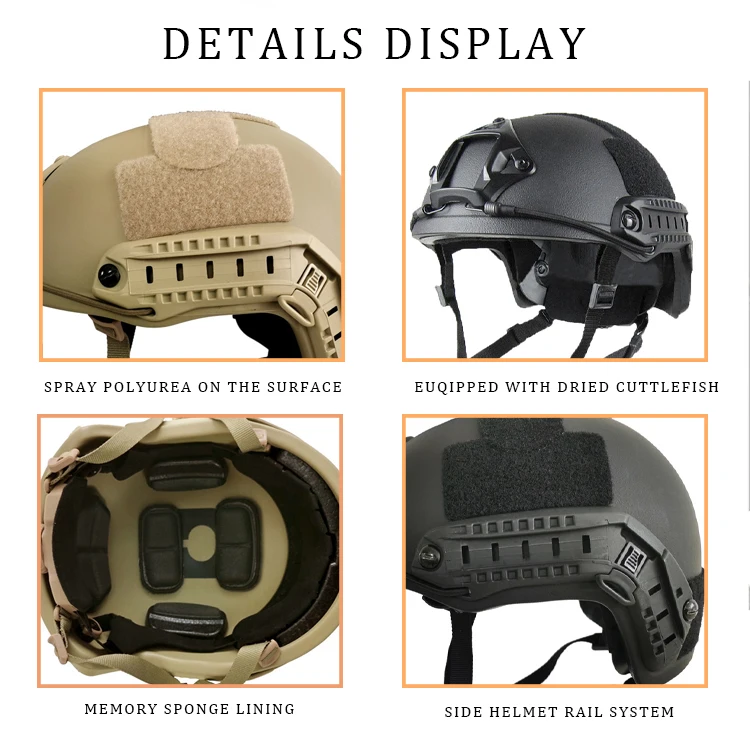 Bullet Proof level IIIA 3A Tactical Helmet Bulletproof Military Fast Ballistic Helmets Ballistic Bulletproof