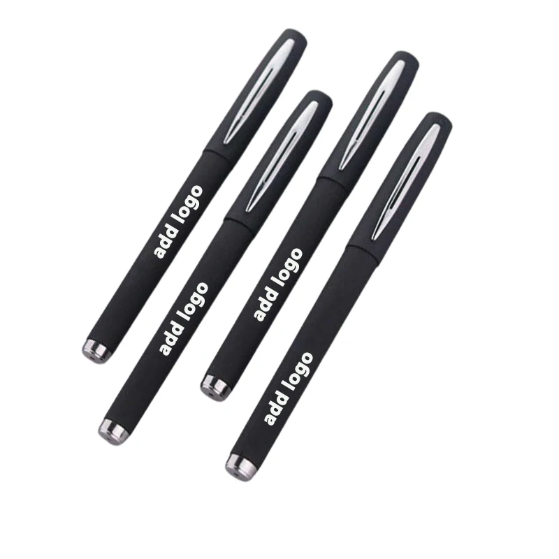 Hannuo Factory High Quality Nursing School Soft Kids Portable Office Writing Black Gel Black Pen for Promotional Gifts
