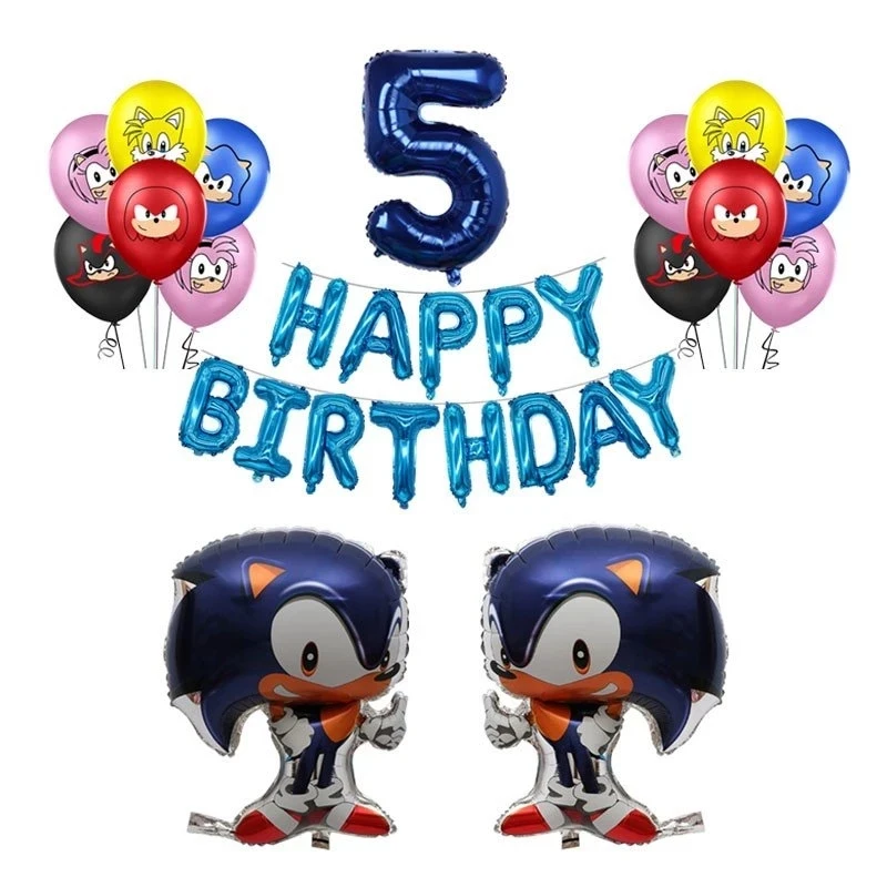 
Cartoon Hedgehog Aluminum Foil Balloon Set 30inch Gold Blue Number Balloon Kids Birthday Party Baby Shower Decoration Supplies 