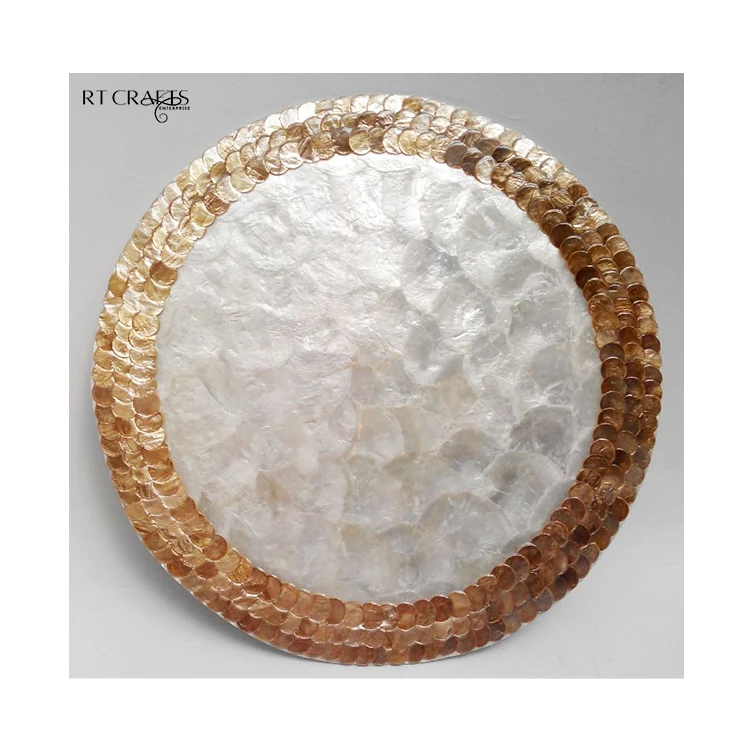 Handmade Custom Designs Capiz Placemat Natural Tableware Decorative Dining Table Craft Handicrafts