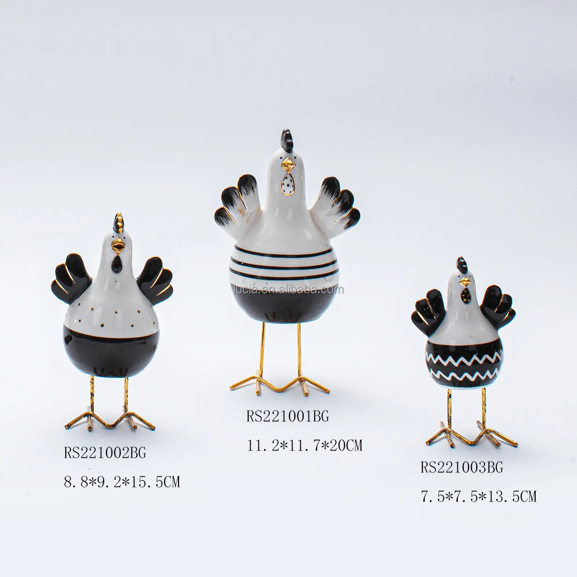 New Design Ceramic Easter Hen Figurine Unique Easter Ornament Easter Chicken Decoration