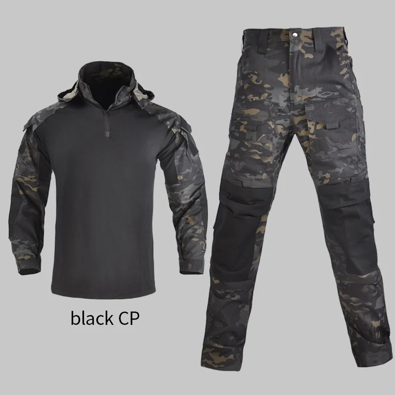 Men Military uniform Cargo Pants Set Man Tactical Camouflage Multicam Combat Uniform Bomber Soft Outdoor Uniform
