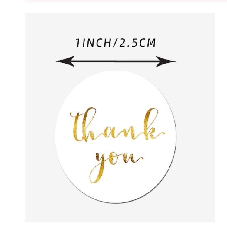 Дешевая индивидуальная печать круглый клей спасибо этикетка наклейка для поддержки моего малого бизнеса