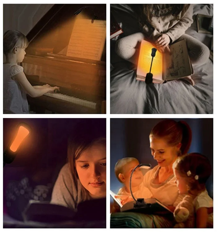 
Book Light Amber Blue Light Blocking Reading Rechargeable Sleep Aid Light 1600K Warm LED 