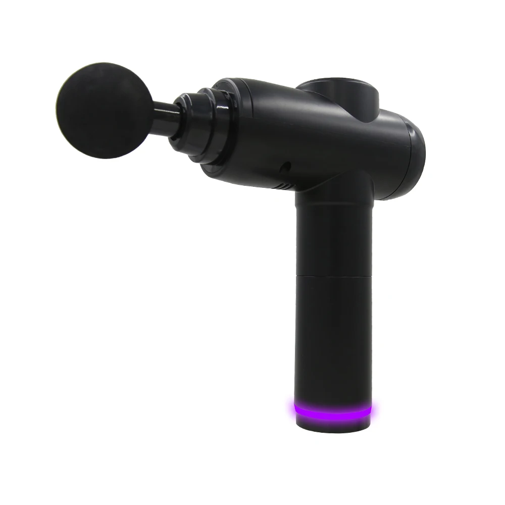 2020 New Model 20 Speed LED Black Percussion Motor Massager Gun Powerful Electronic Deep Muscle Fascia Body Massage Gun