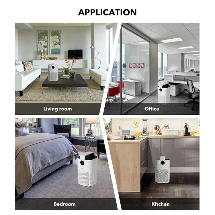 Wholesale Price Portable Household 3 Layer Filter System Intelligent Touch Control Timed Air Purifier