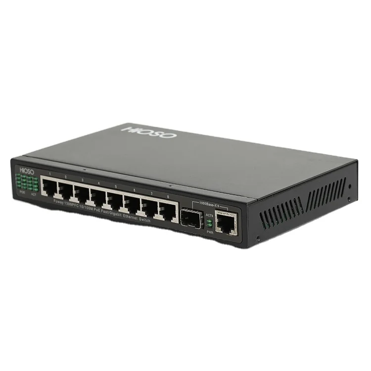 Лидер продаж 8 10/100 м портов Poe комбинированный переключатель Uplink для Ip-камеры