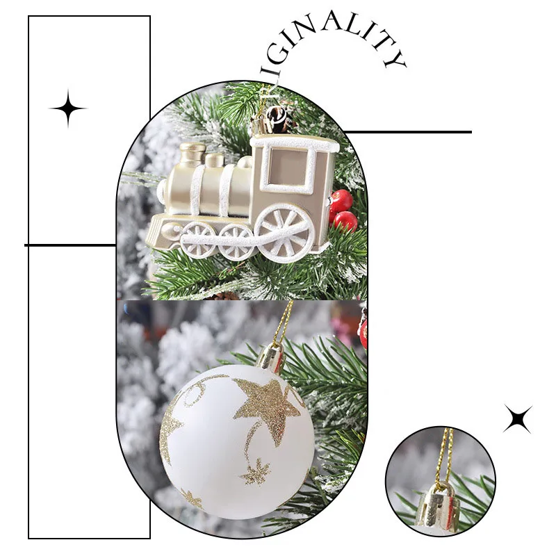 Popular Christmas Ball Sets 70PCS/Box PS Painted Balls Bauble For Hanging Tree Decoration Ornament Colorful Sets Xmas supplies