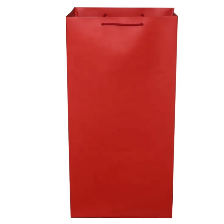 Glossy Distributor Tote Clothing Cosmetic Shopping Birthday Peach Plain Chinese New Year Red Paper Bag Costume For Cakes