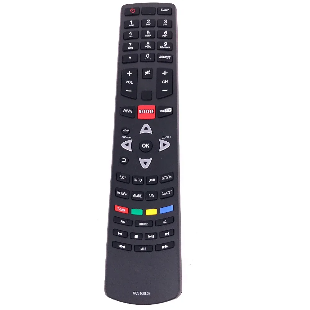 Оригинальный Универсальный пульт дистанционного управления RC3100L07 для TCL для Hitachi Smart LCD LED TV с NETFLIX