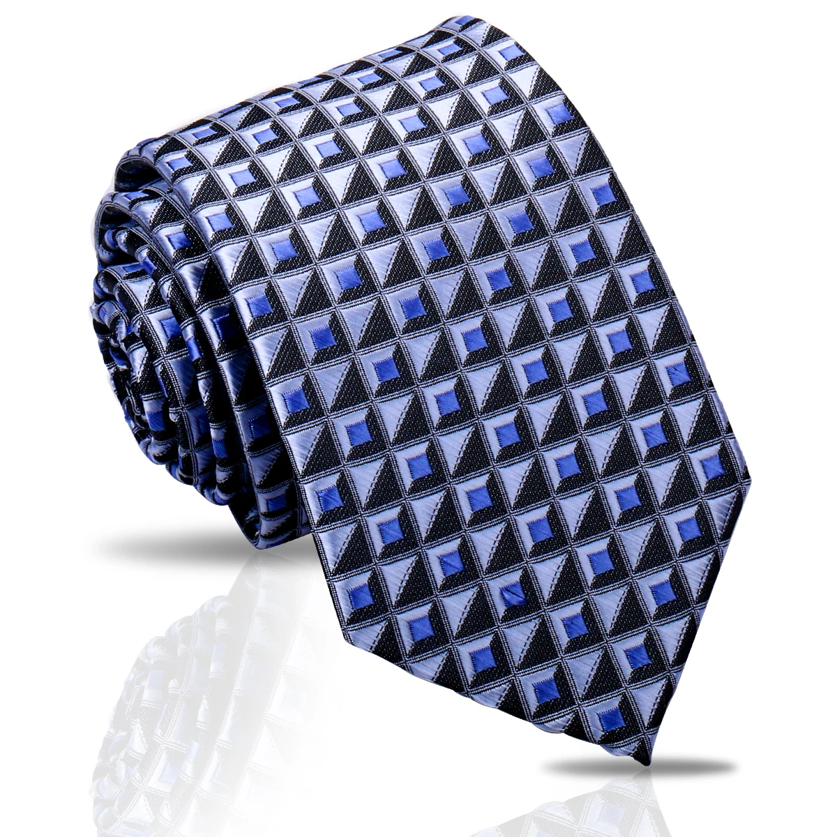 Hot Selling 55 Designs Polked Dot  Polyester Neck Ties For Men Navy Blue Pasiley Male Necktie Business