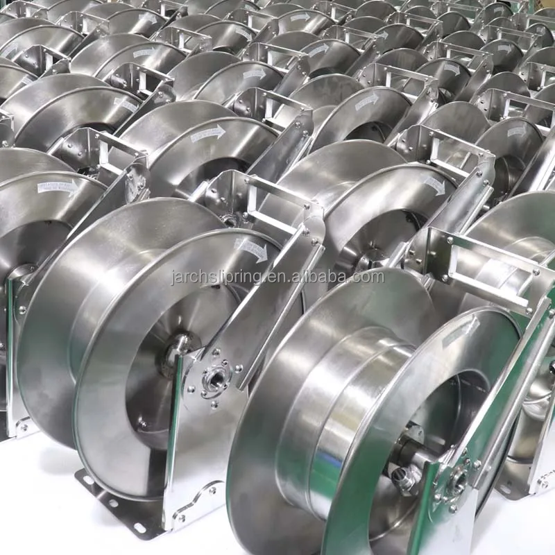 OEM ODM industrial heavy duty 100 feet cable hose reel metal swivel air water drum reel for heavy duty assemble wall mounted