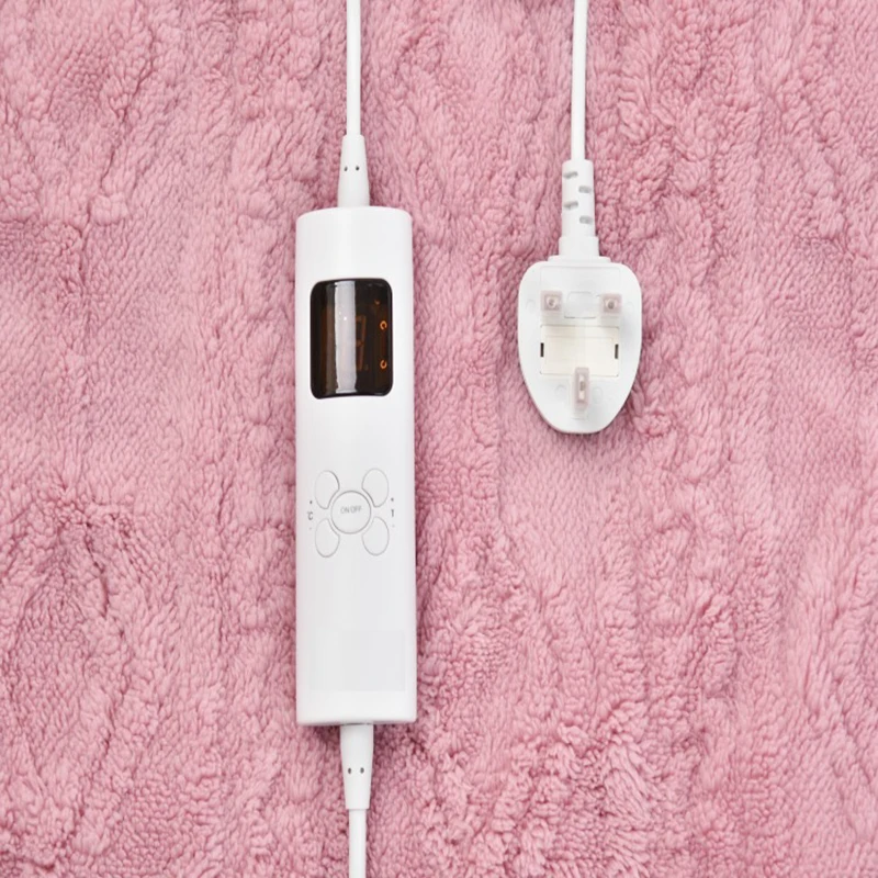 Europe bed warmer  hot selling  220V Washable  soft  Electric heated  Blankets  throw with 9 settings