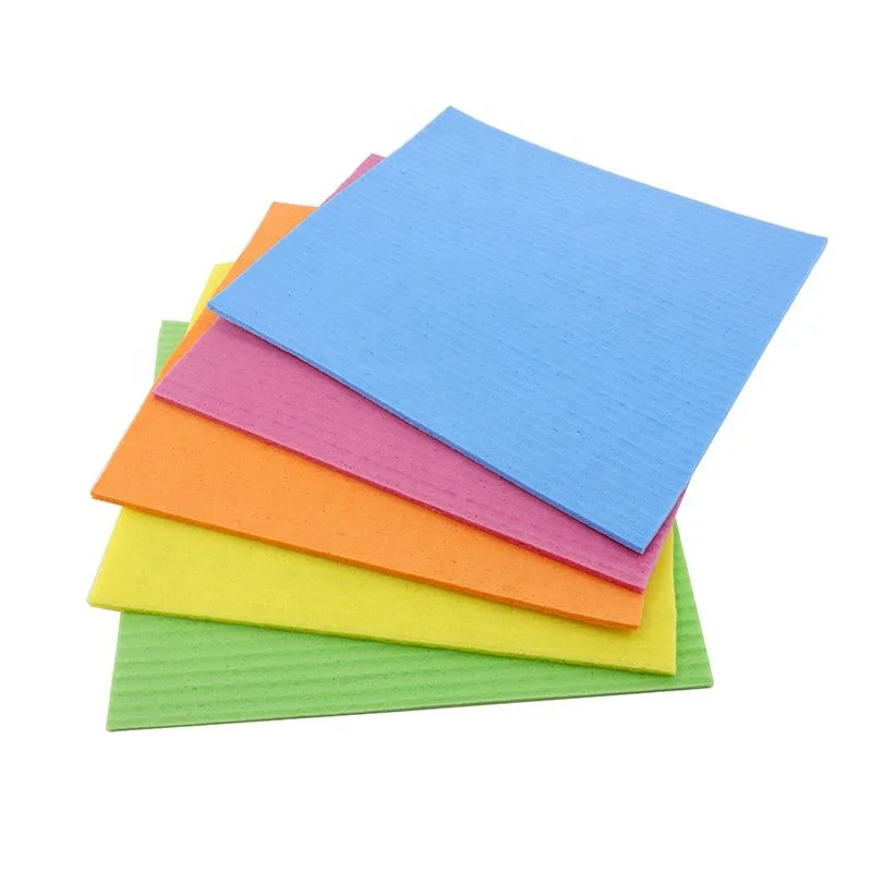 2021 Kitchen cleaning  dishcloth reused degradable woodpulp cotton cellulose sponge