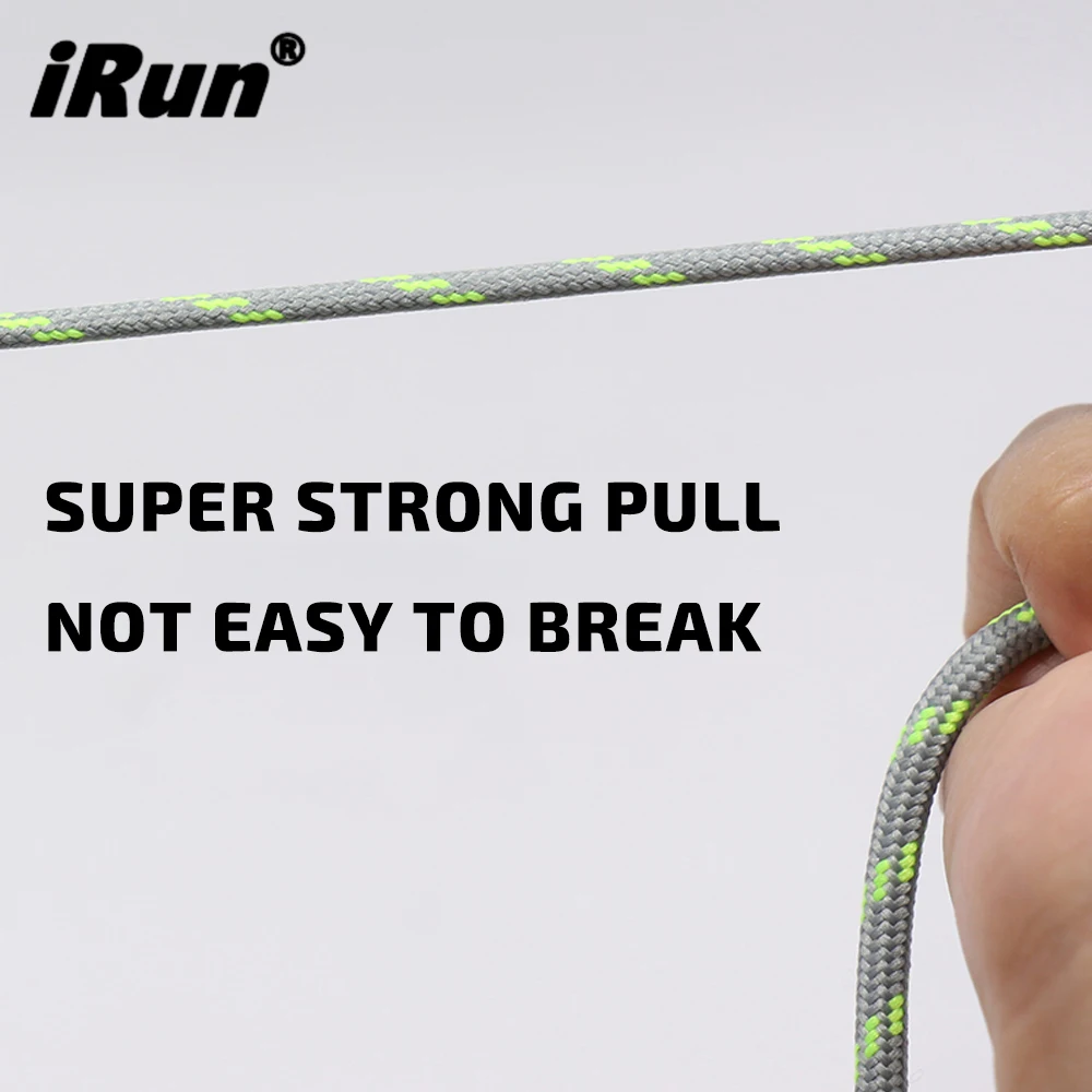 iRun Rope Hiking Laces Mountaineering Shoelaces Striped Round Shoelace Martin Boot Shoelaces Thick Hiking Laces