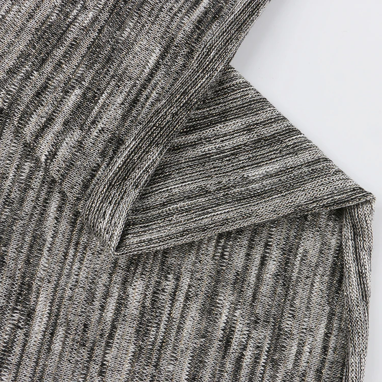 Polyester rayon spandex yarn dyed check brushed sweater tweed hacci spun knit fabric