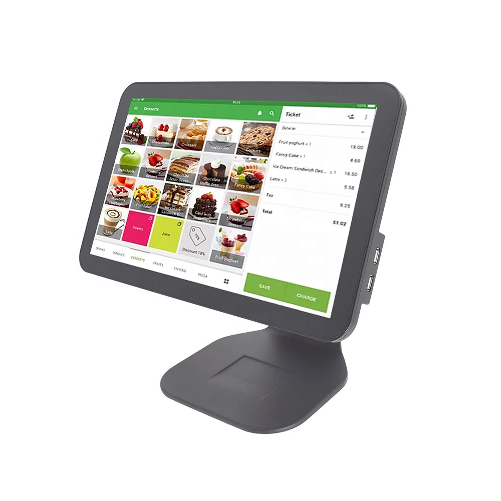 Black windows POS system machine wireless WIFI bluetooth cash register for store