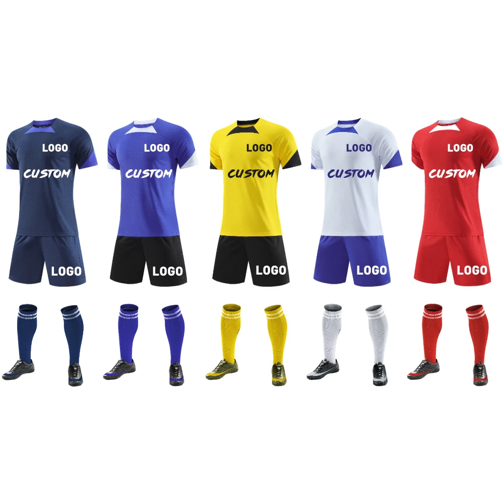 Custom Soccer Jerseys Men Football Uniforms Competition Training Suits OEM Soccer Sets Short Sleeves Soccer Uniforms Top Quality